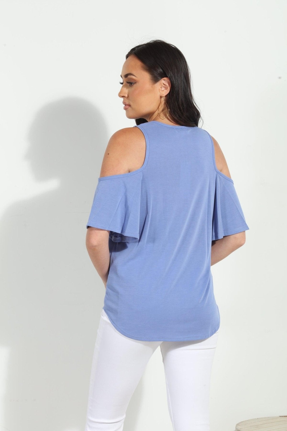 Peri Cupro Cold Shoulder Tee-FINAL SALE