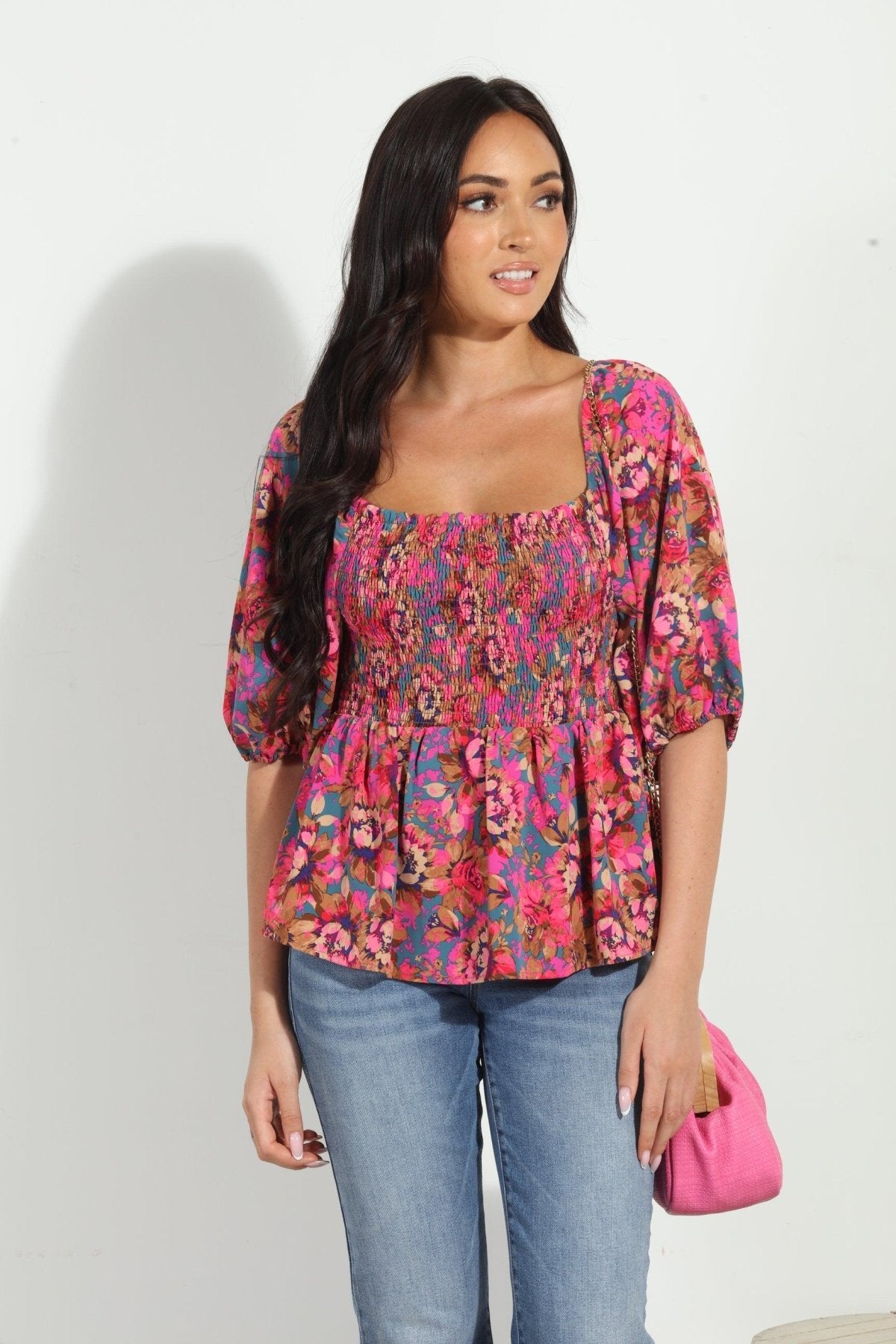 Melrose Politan Smocked Blouse