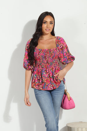 Melrose Politan Smocked Blouse