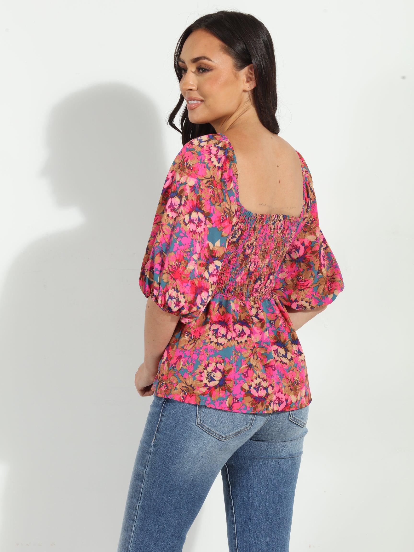 Melrose Politan Smocked Blouse