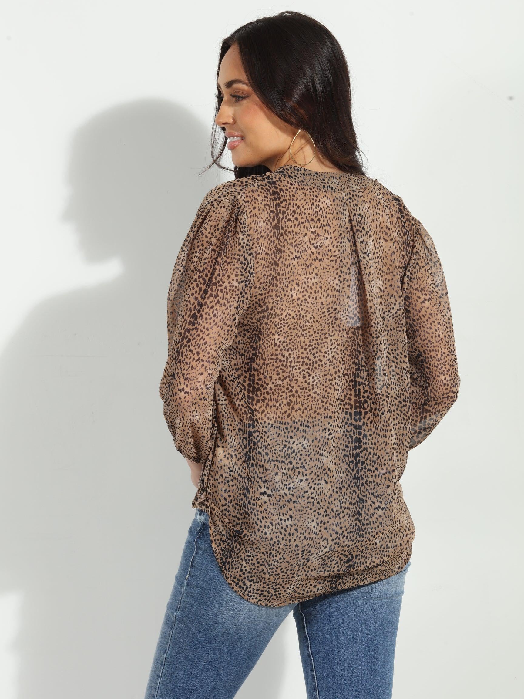 Carmelo 3/4 Sleeve Surplice Blouse-BEST SELLER