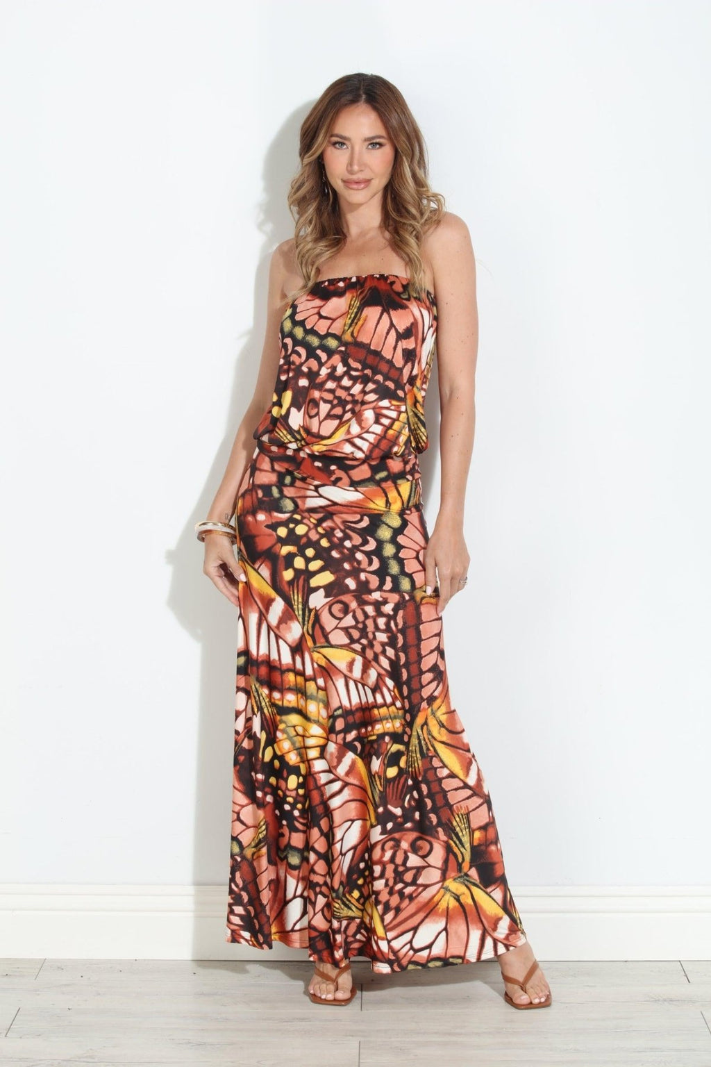 Mariposa Stretch Drop Waist Maxi Dress-BEST SELLER