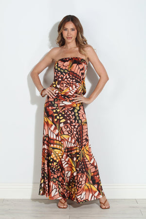 Mariposa Stretch Drop Waist Maxi Dress-BEST SELLER