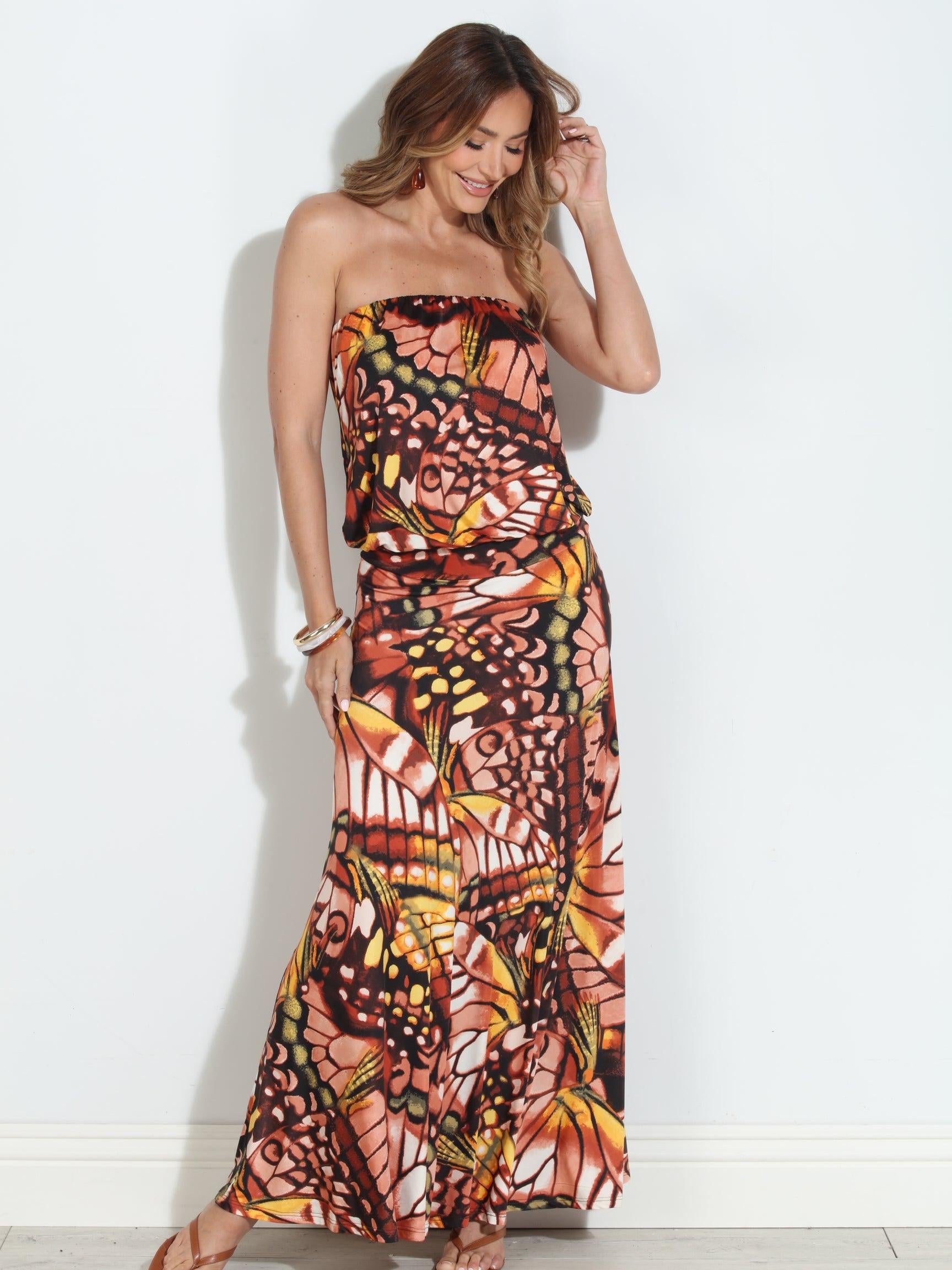 Mariposa Stretch Drop Waist Maxi Dress-BEST SELLER