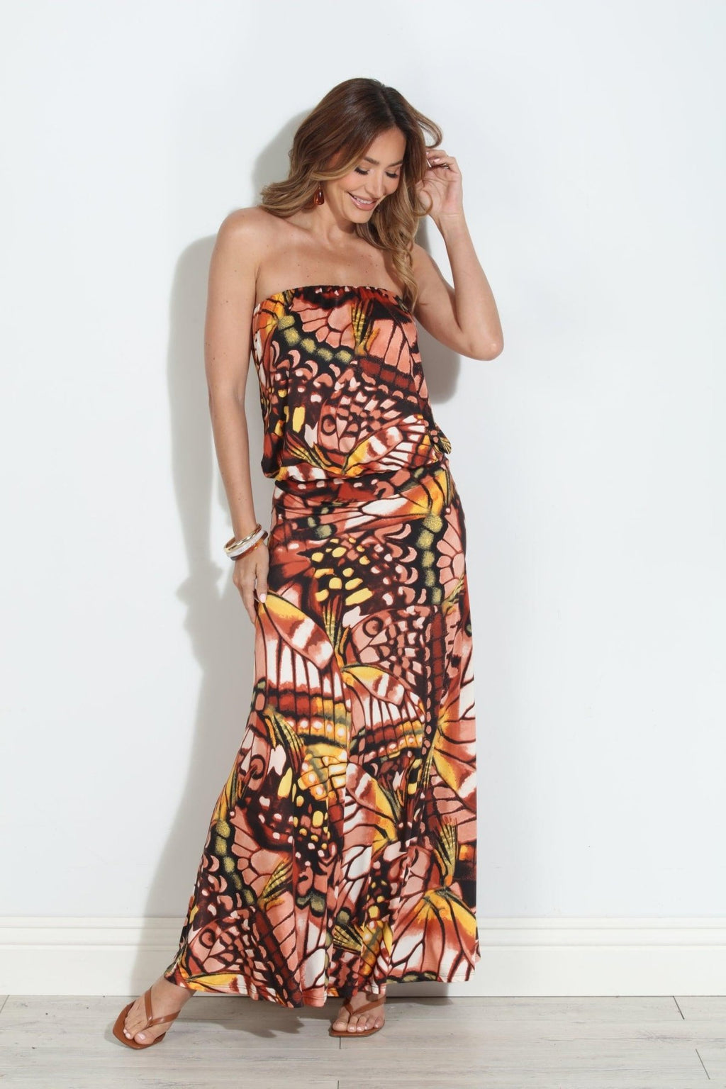 Mariposa Stretch Drop Waist Maxi Dress-BEST SELLER