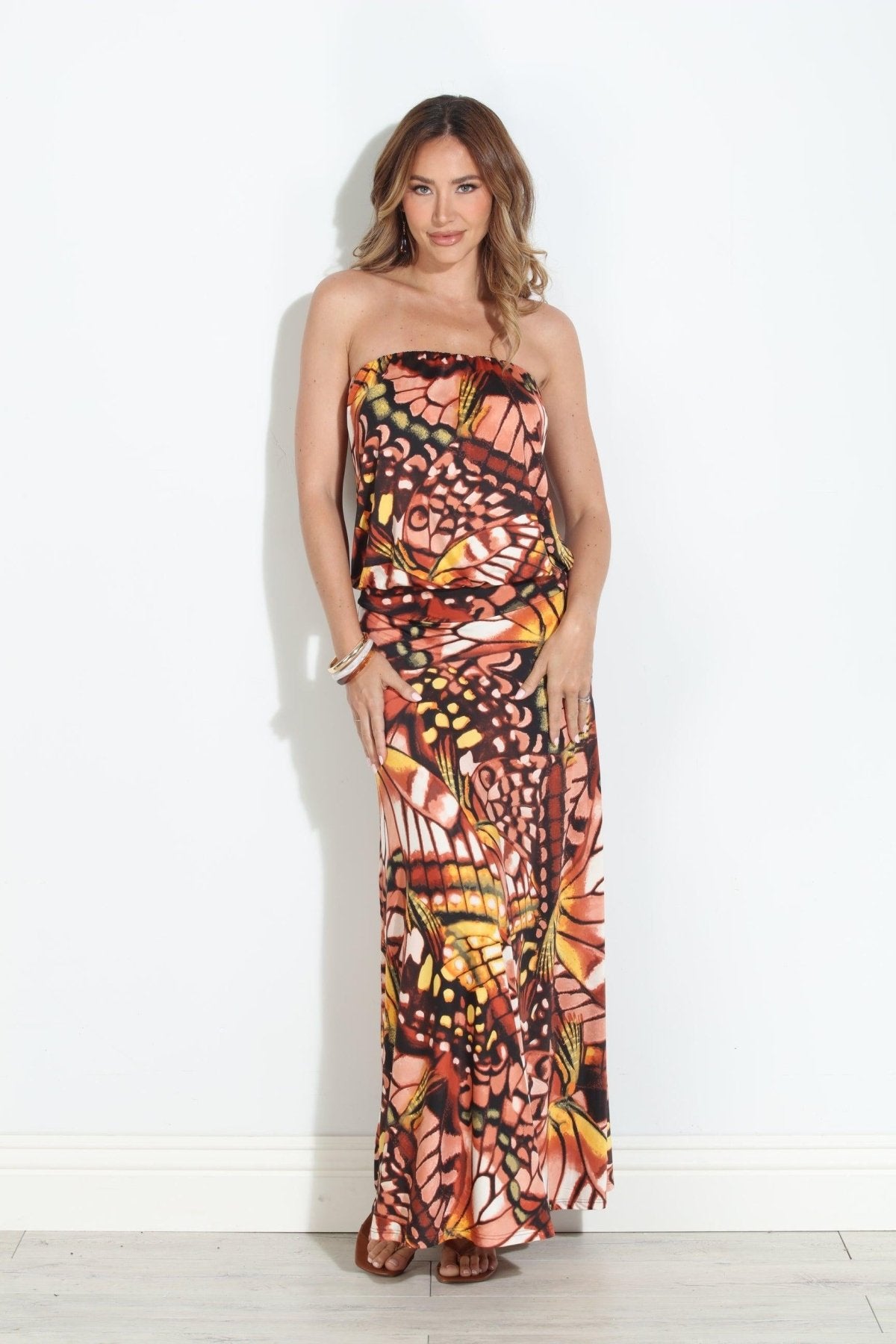 Mariposa Stretch Drop Waist Maxi Dress-BEST SELLER