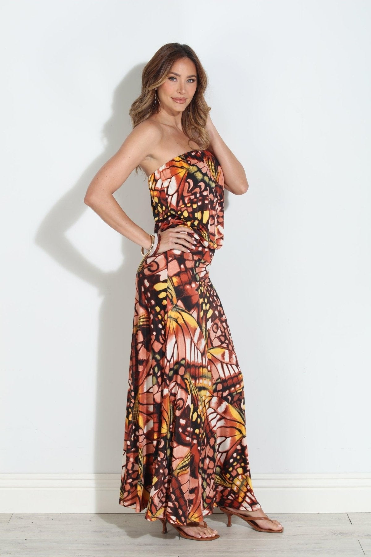 Mariposa Stretch Drop Waist Maxi Dress-BEST SELLER
