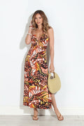 Mariposa Stretch Keyhole Maxi Dress- Best Seller