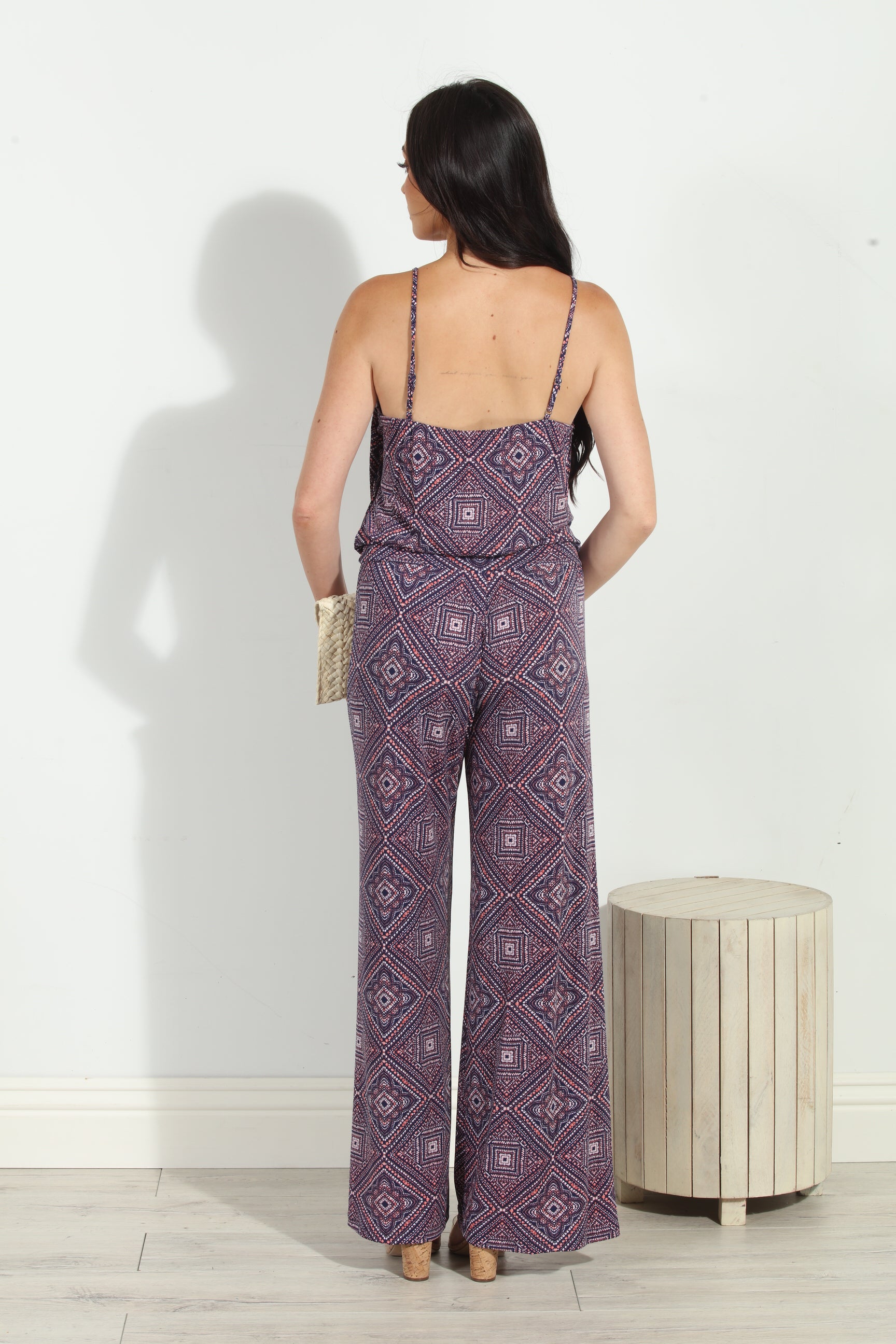 Kersa Cowlneck Wideleg Stretch Jumpsuit-FINAL SALE