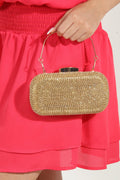 Julia Rhinestone Clutch- Gold - FINAL SALE
