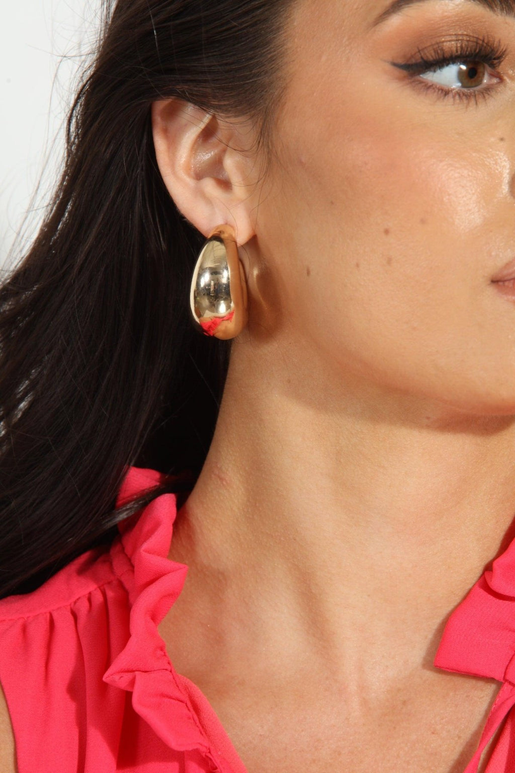 Wide Crescent Gold Hoops-FINAL SALE