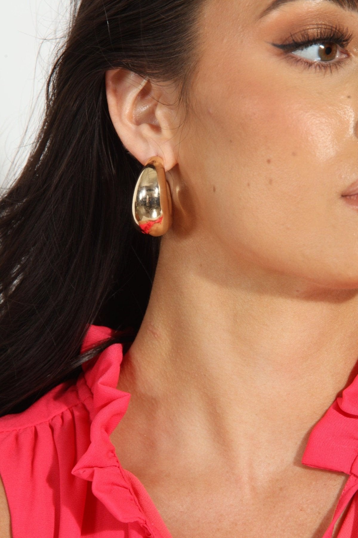 Wide Crescent Gold Hoops-FINAL SALE