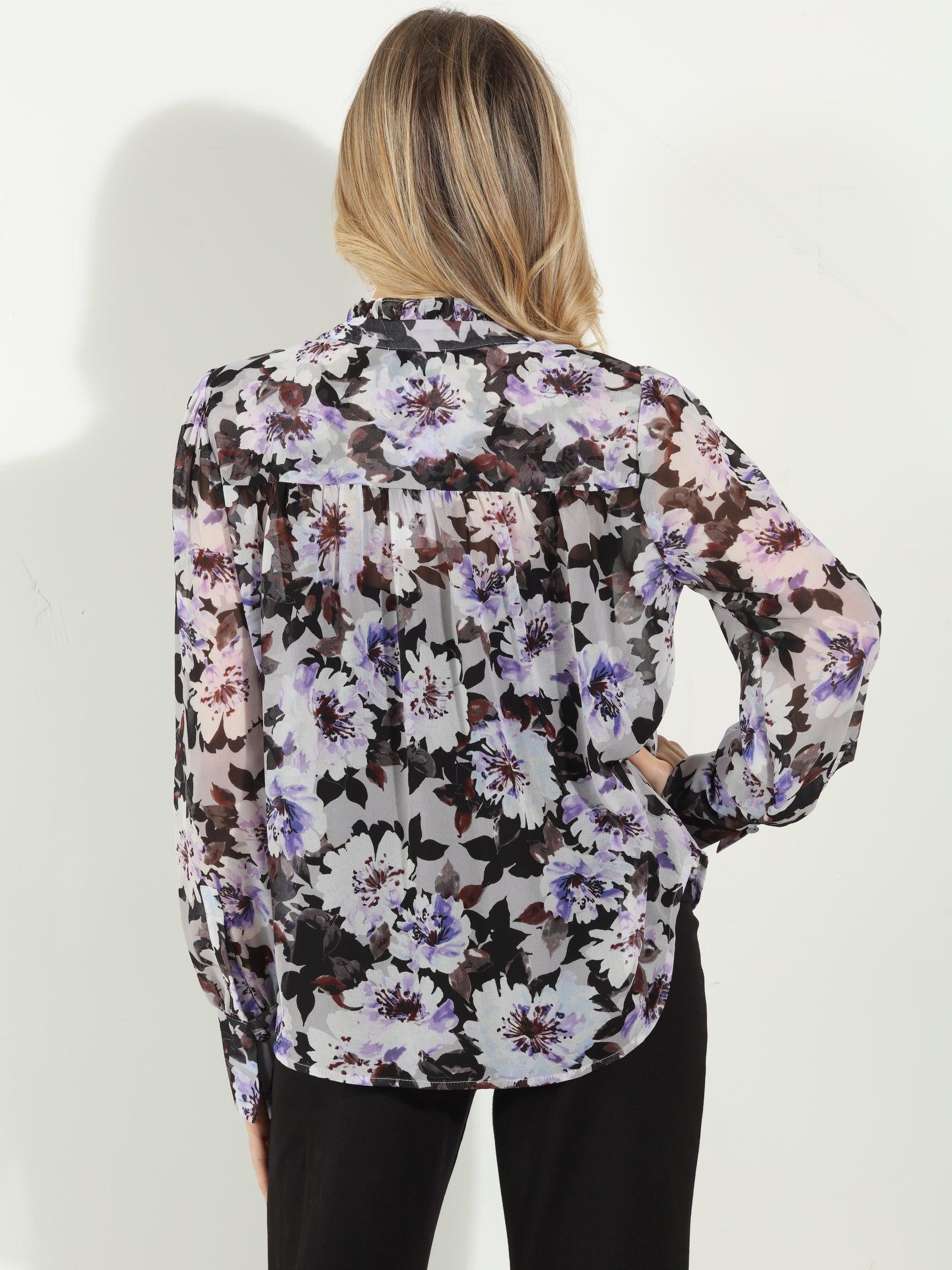 Moira Ruffle Button Blouse-FINAL SALE