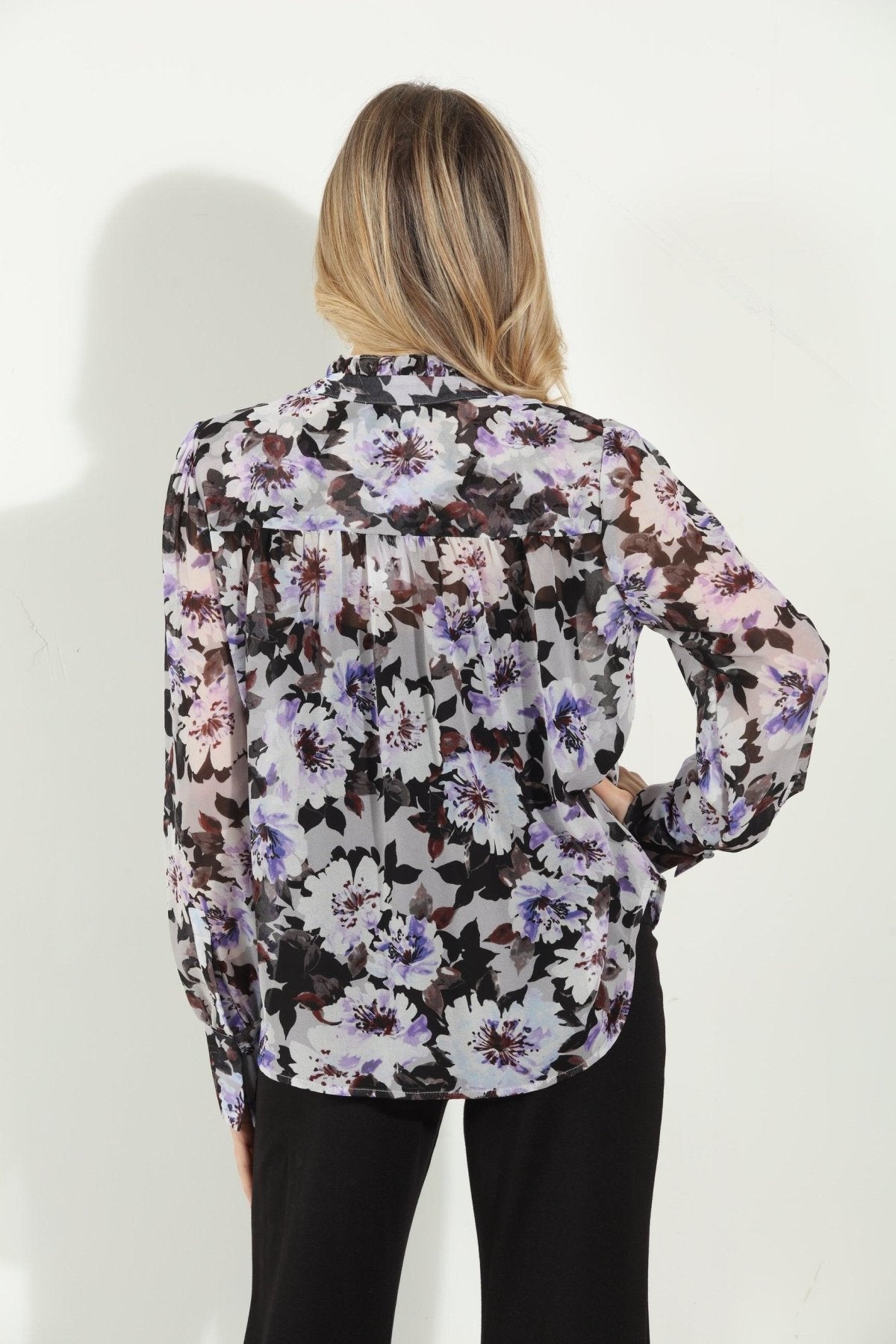 Moira Ruffle Button Blouse-FINAL SALE