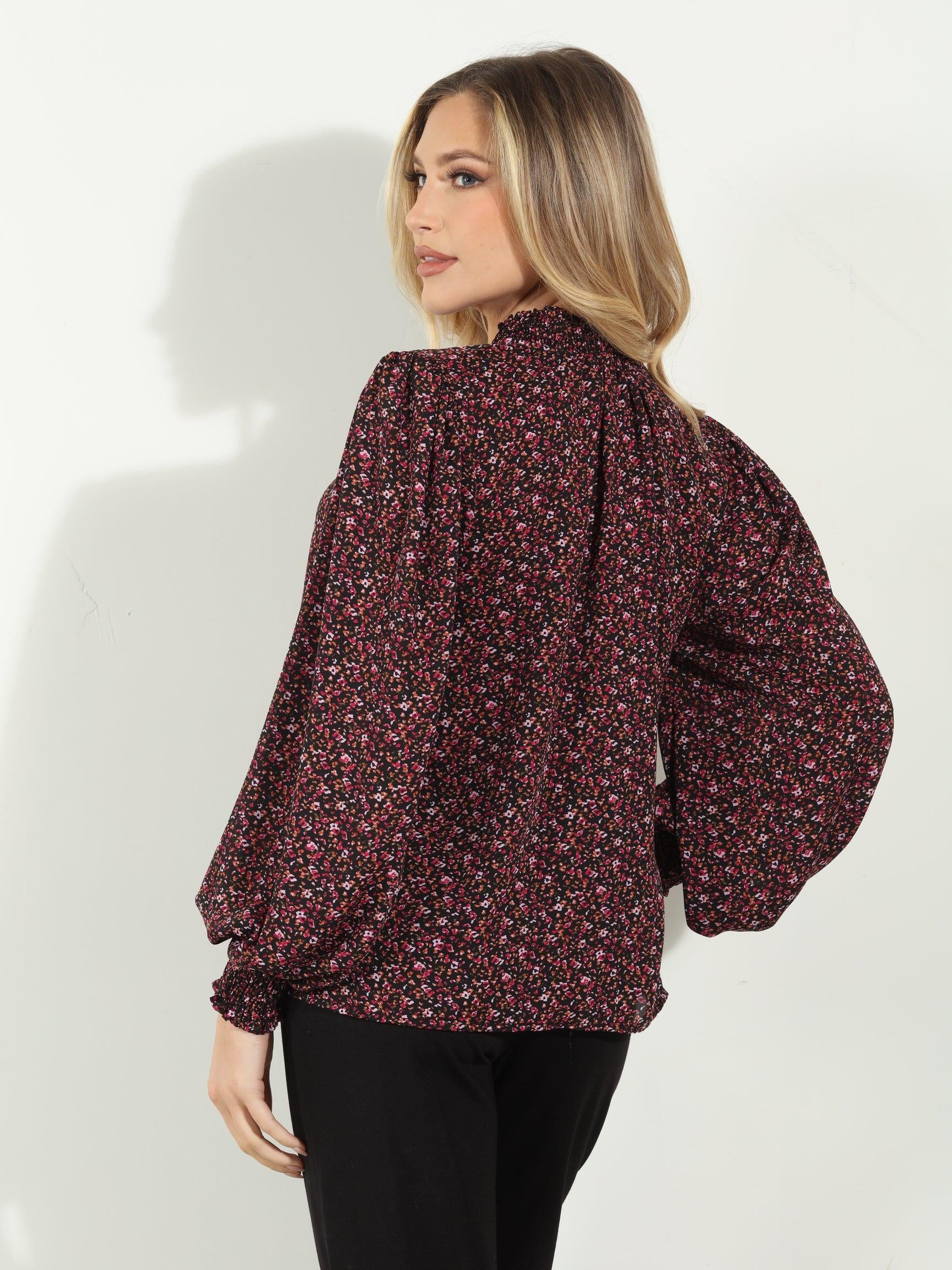 Gigi Smocked Neck Blouse