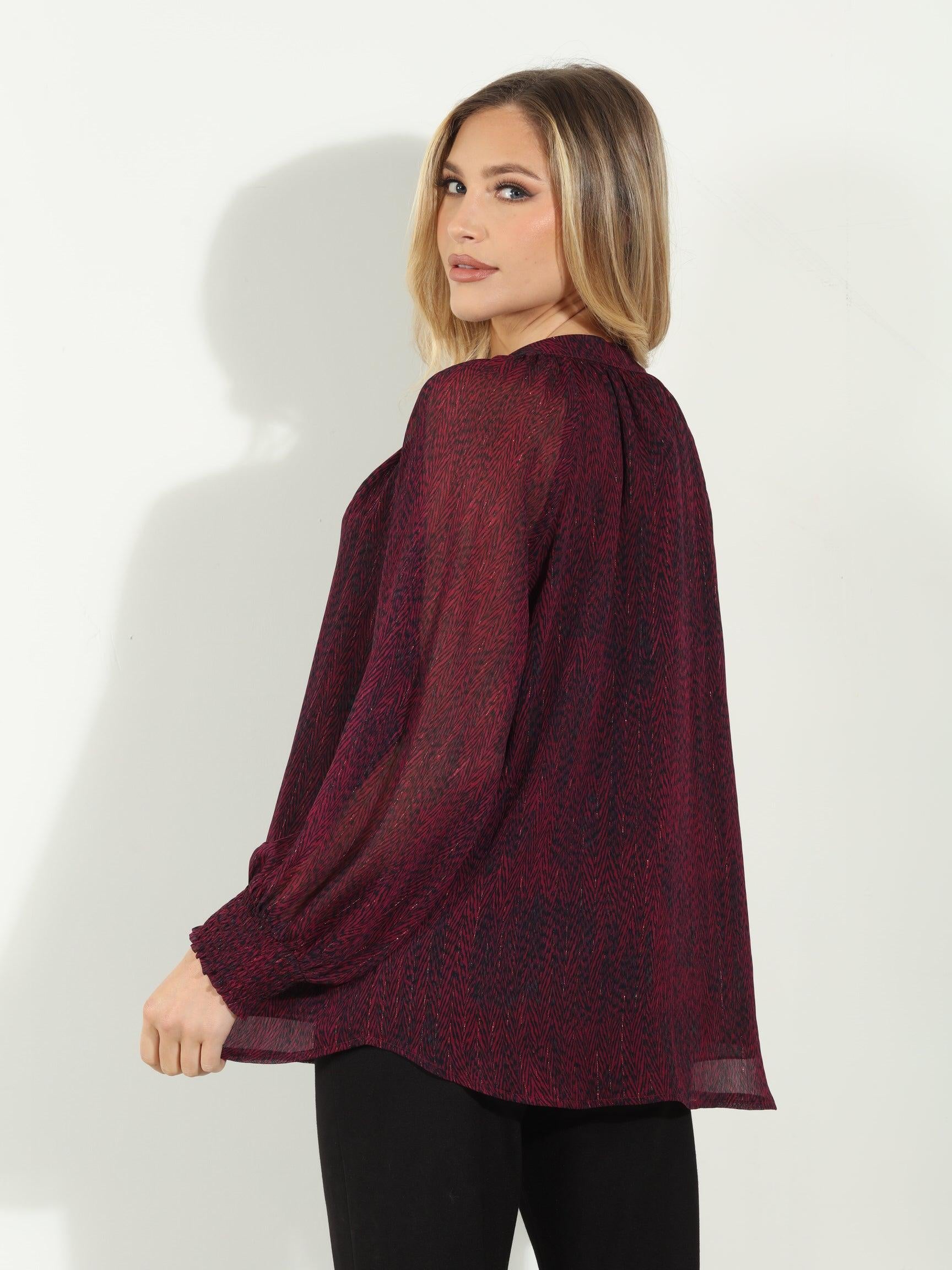 Mariela Split-Neck Blouse - BEST SELLER