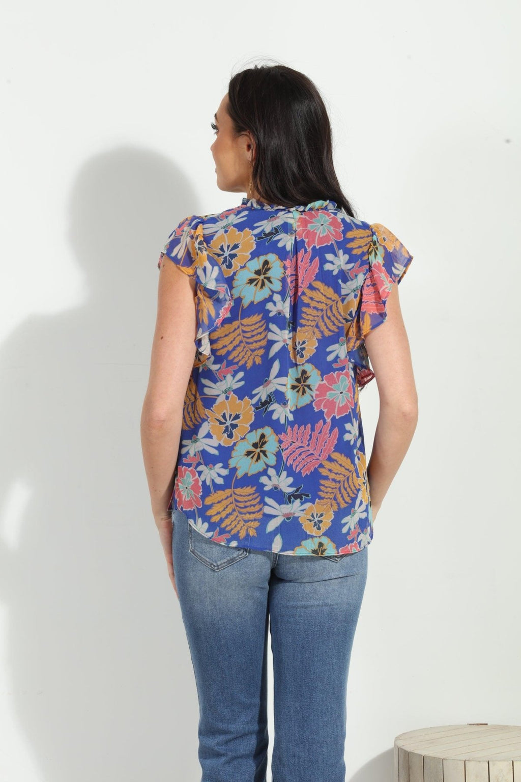 Brinley V-Neck Ruffle Top-FINAL SALE