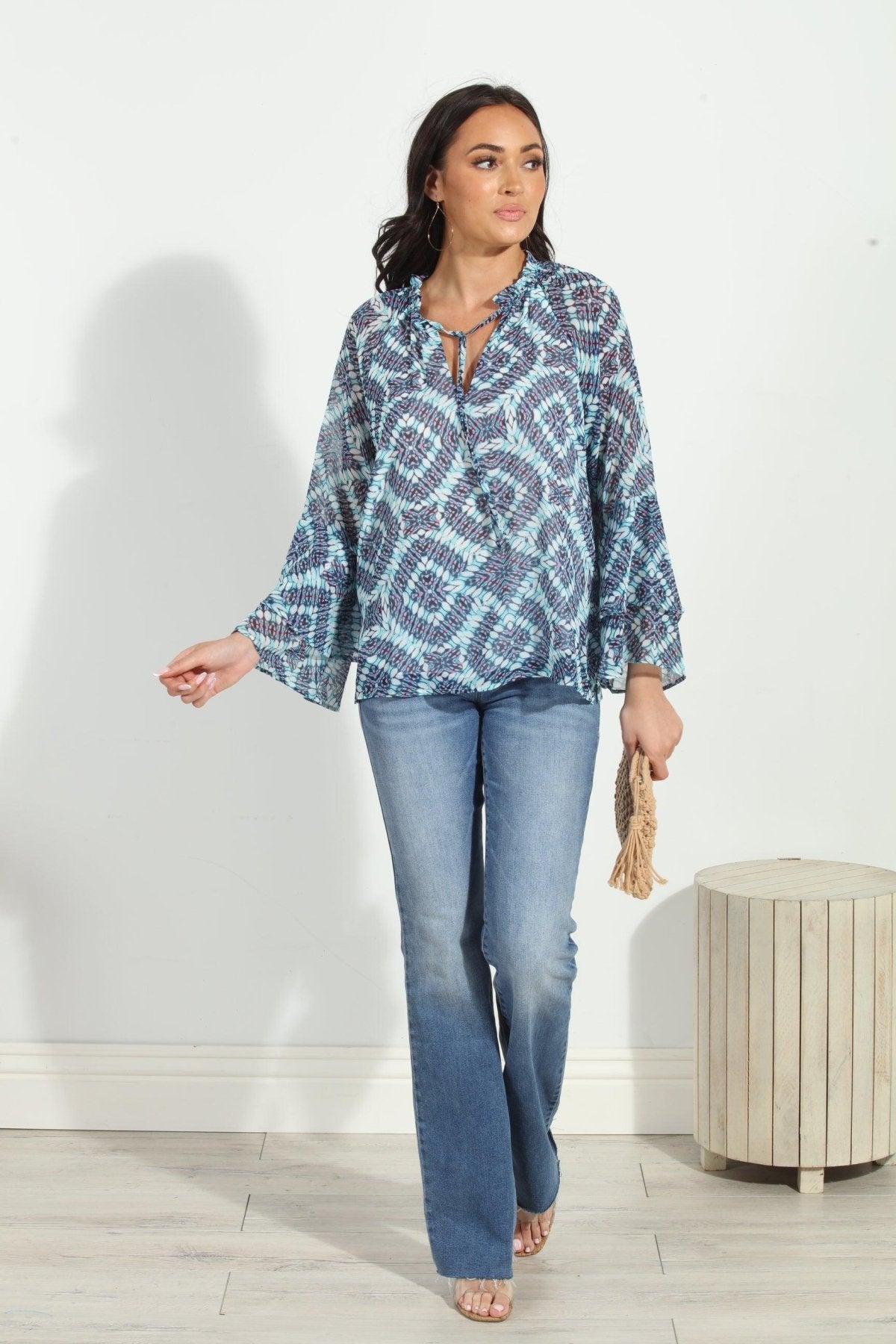Odelle Flare Sleeve Blouse-FINAL SALE