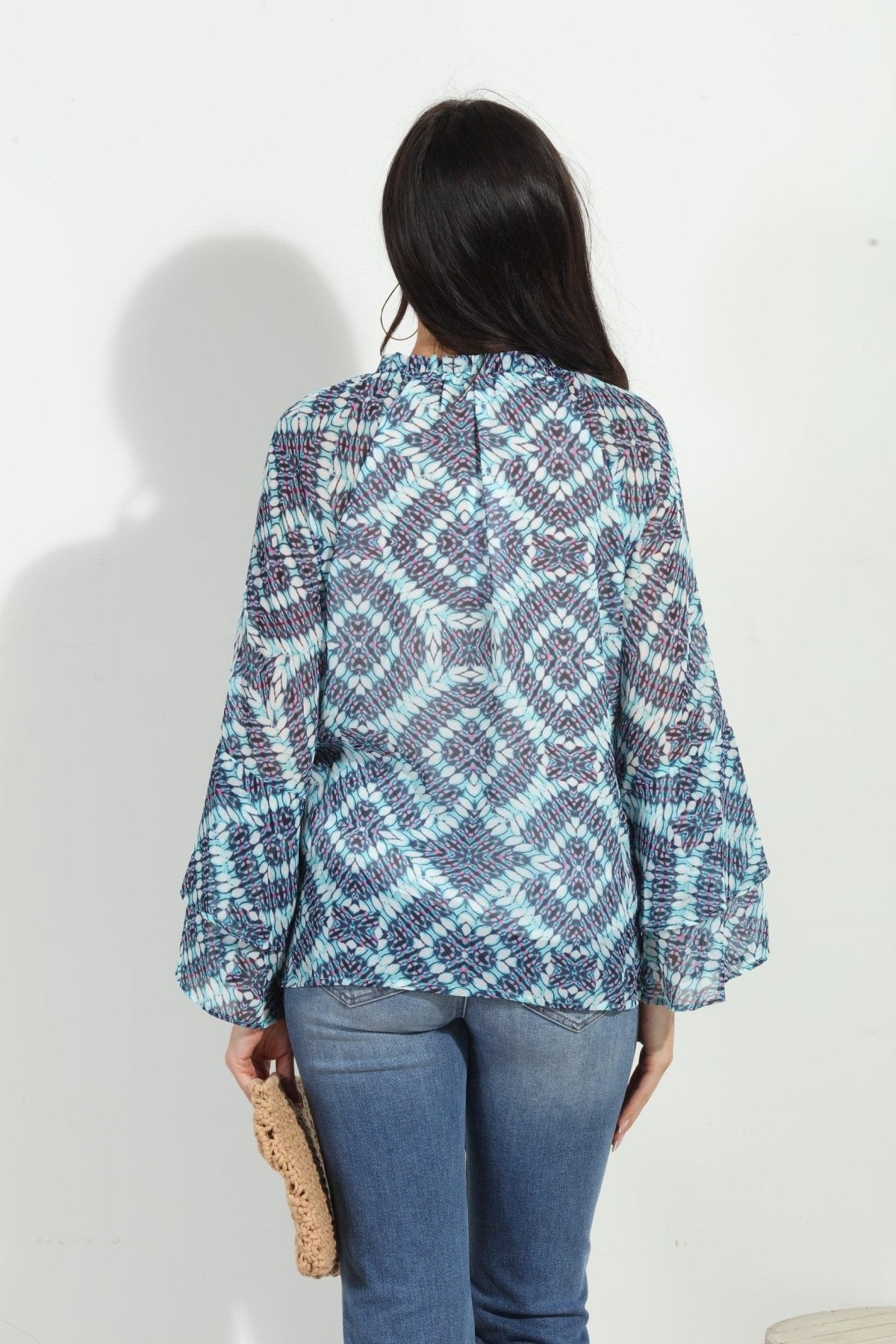 Odelle Flare Sleeve Blouse-FINAL SALE