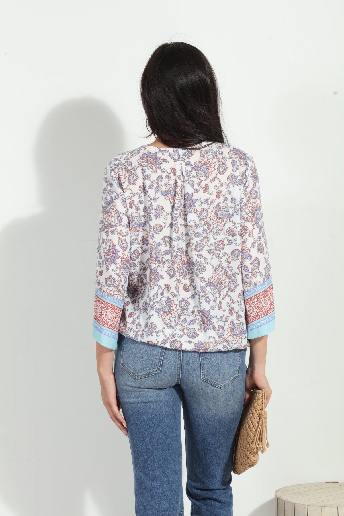 Prima Bell Sleeve Blouse-FINAL SALE