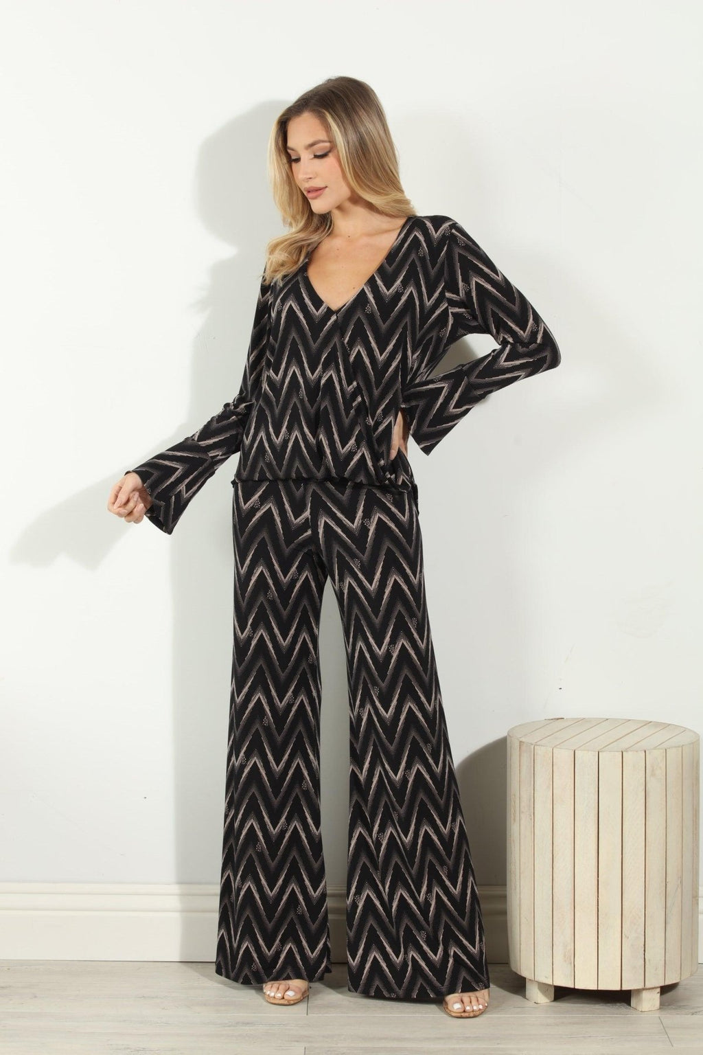 Jordy Surplice Bell Sleeve Top -FINAL SALE