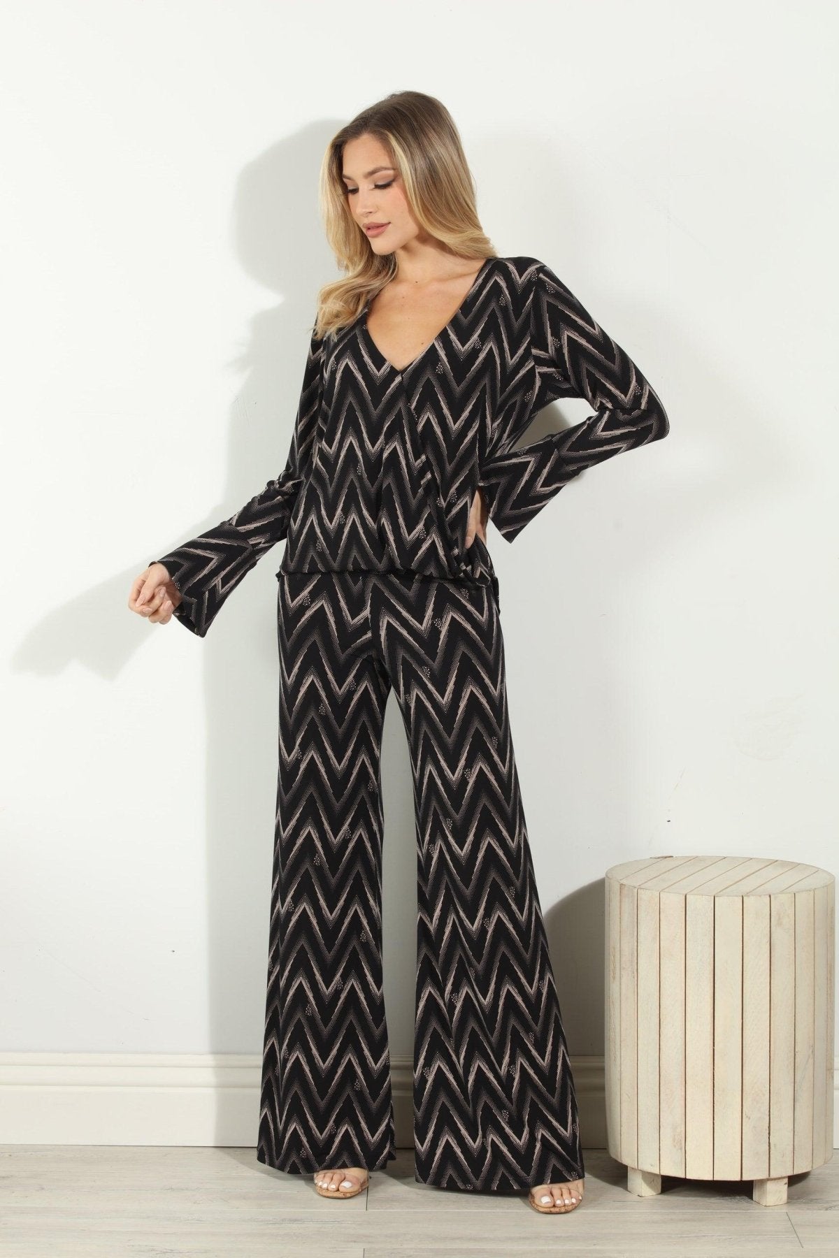 Jordy Surplice Bell Sleeve Top -FINAL SALE