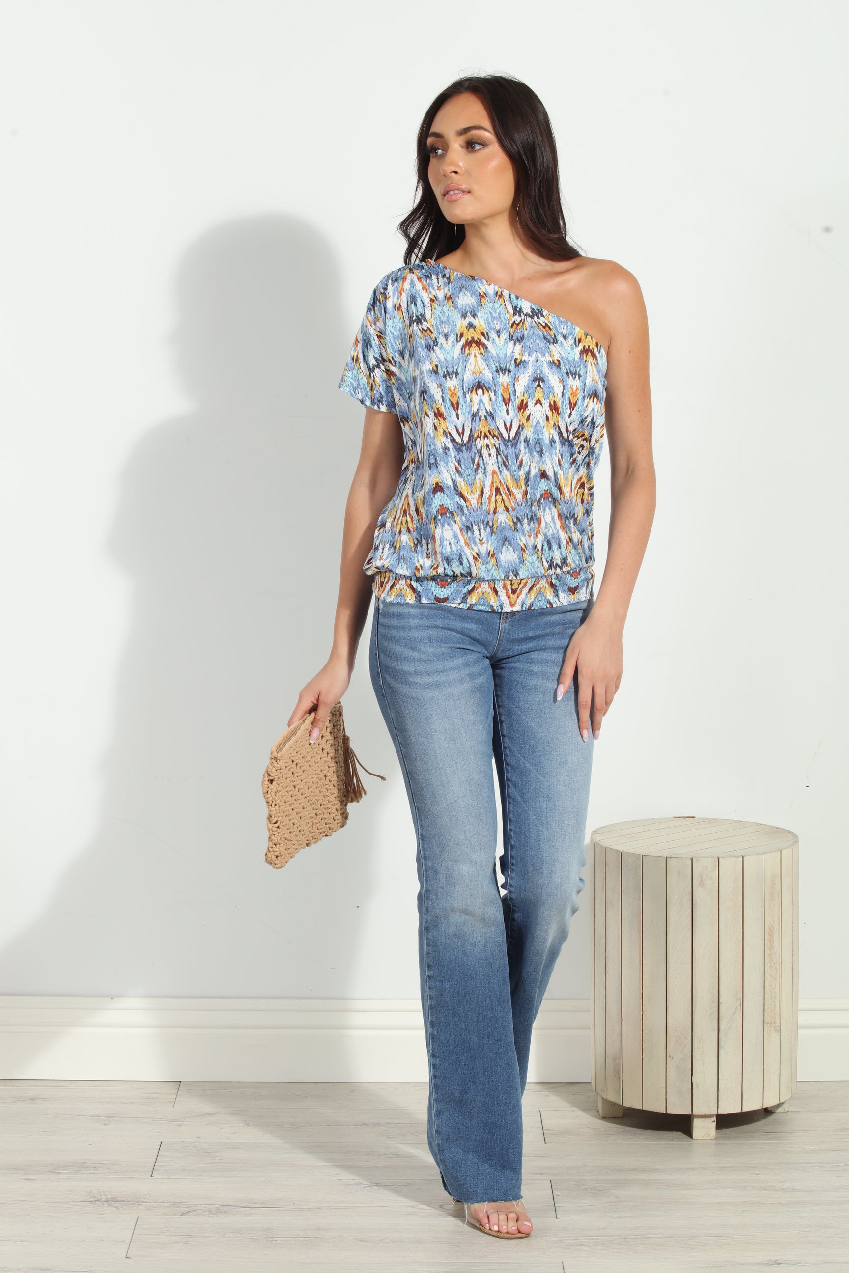 Katryna Asymmetrical Short Sleeve Top-FINAL SALE