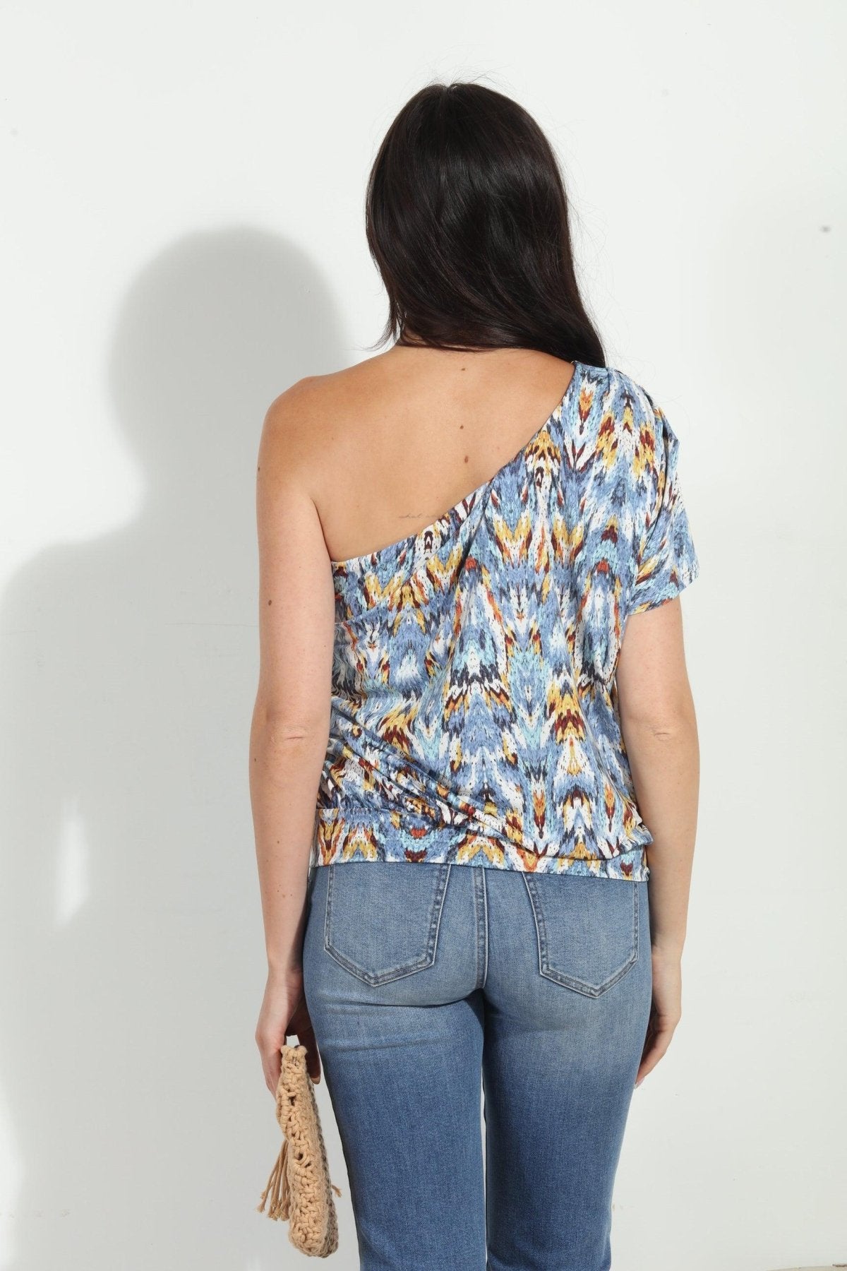 Katryna Asymmetrical Short Sleeve Top-FINAL SALE