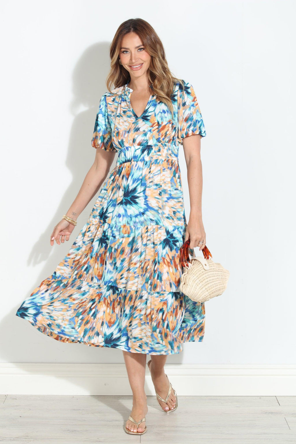 Phoebe Tiered Midi Dress