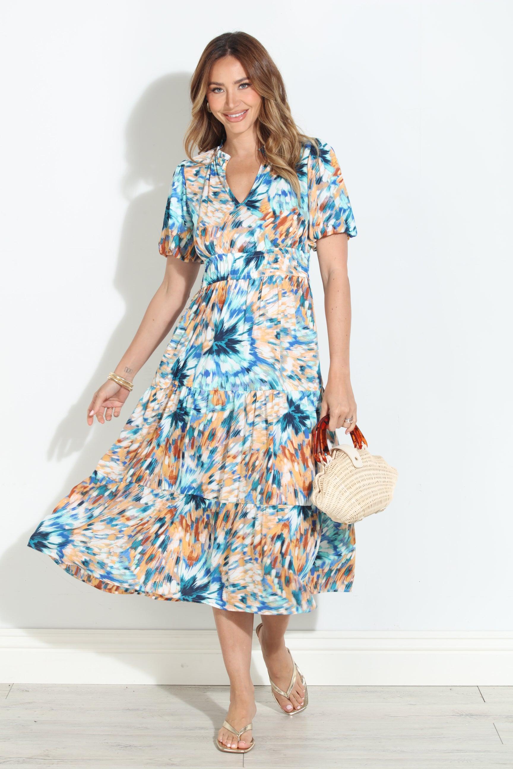 Phoebe Tiered Midi Dress