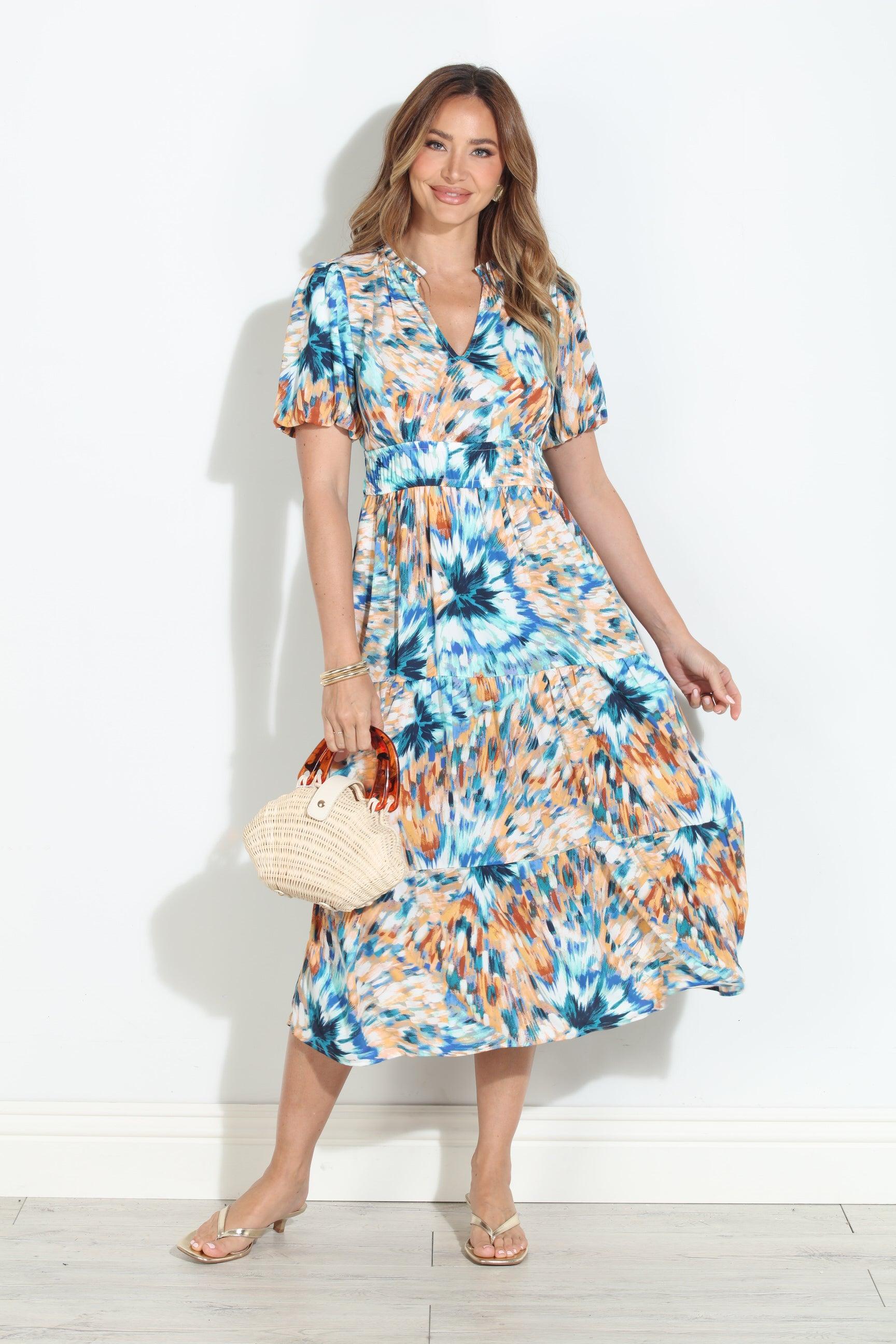 Phoebe Tiered Midi Dress
