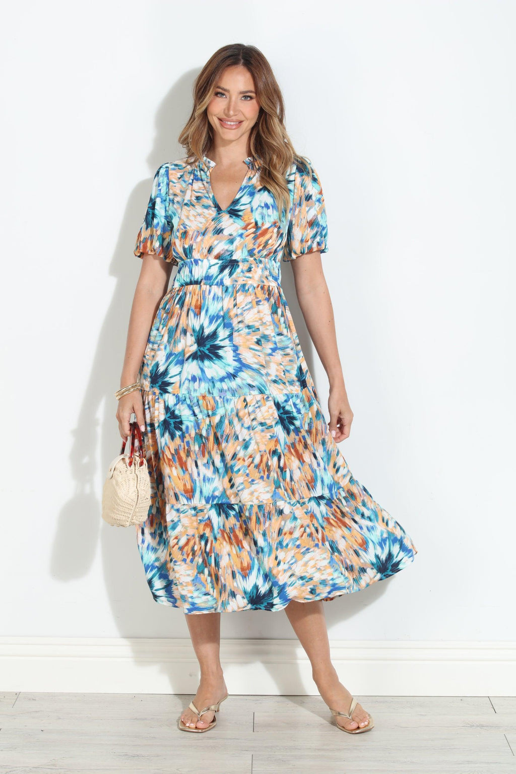 Phoebe Tiered Midi Dress