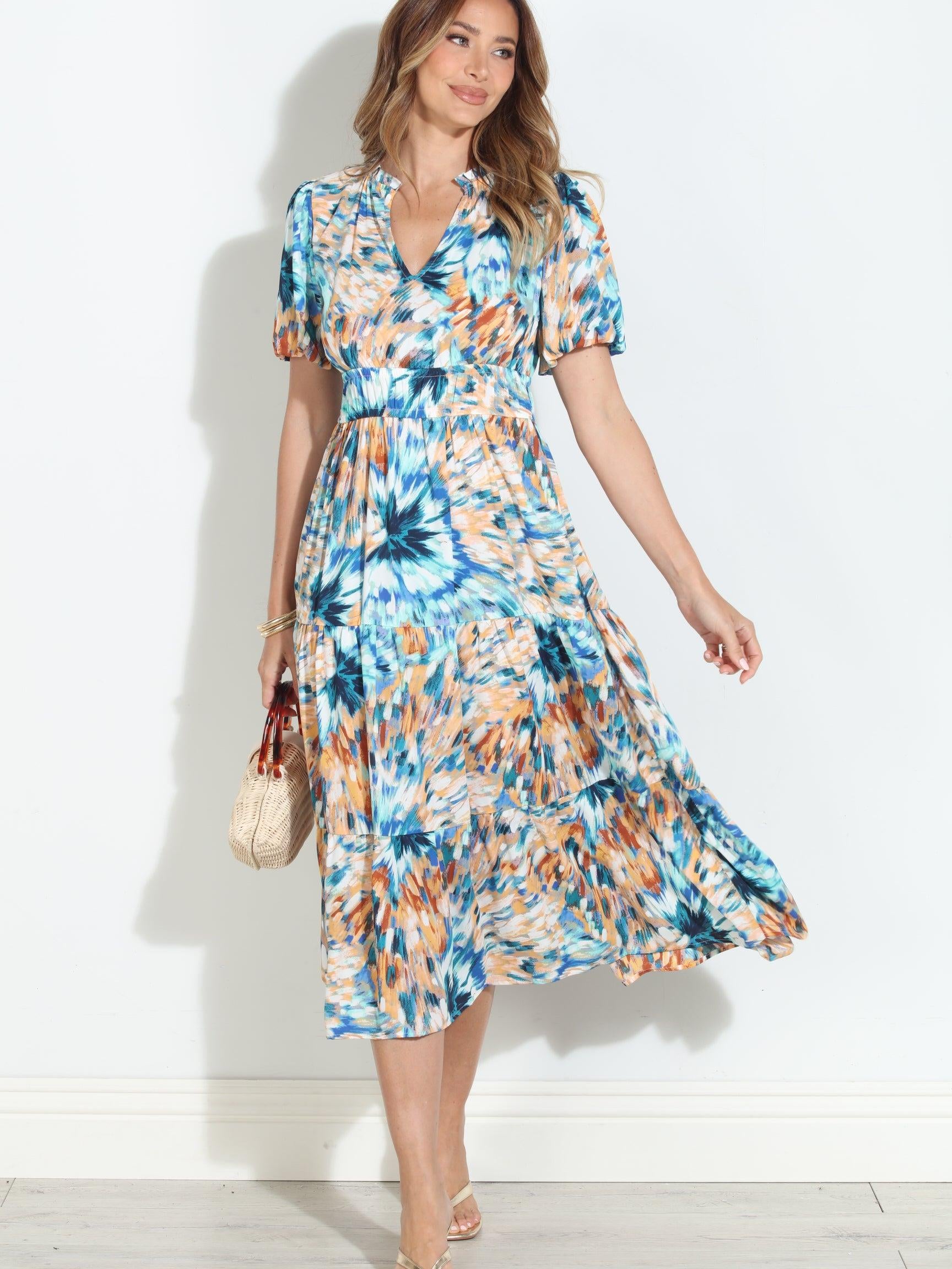 Phoebe Tiered Midi Dress