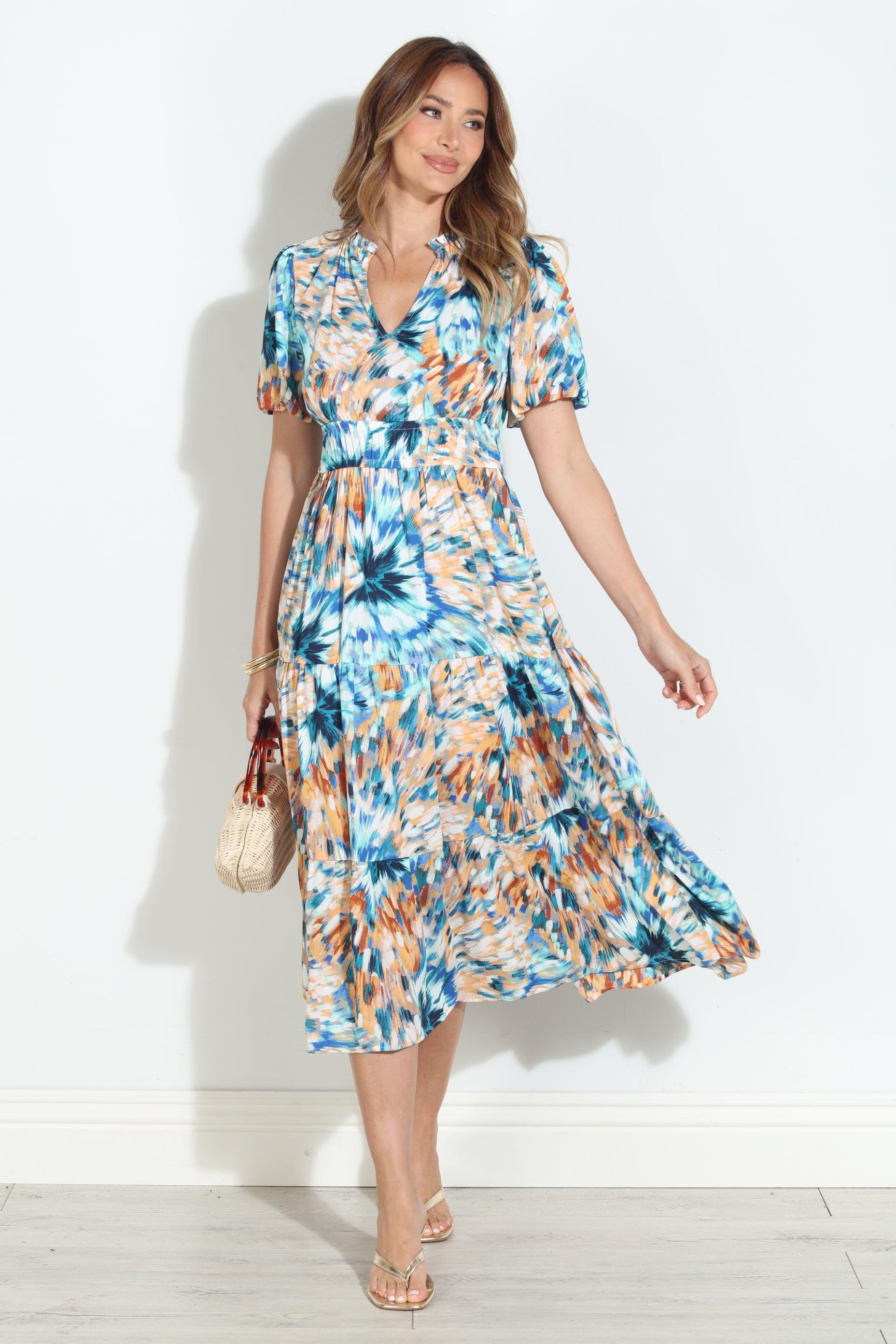 phoebe midi dress Phoebe Tiered Midi Dress-FINAL SALE S