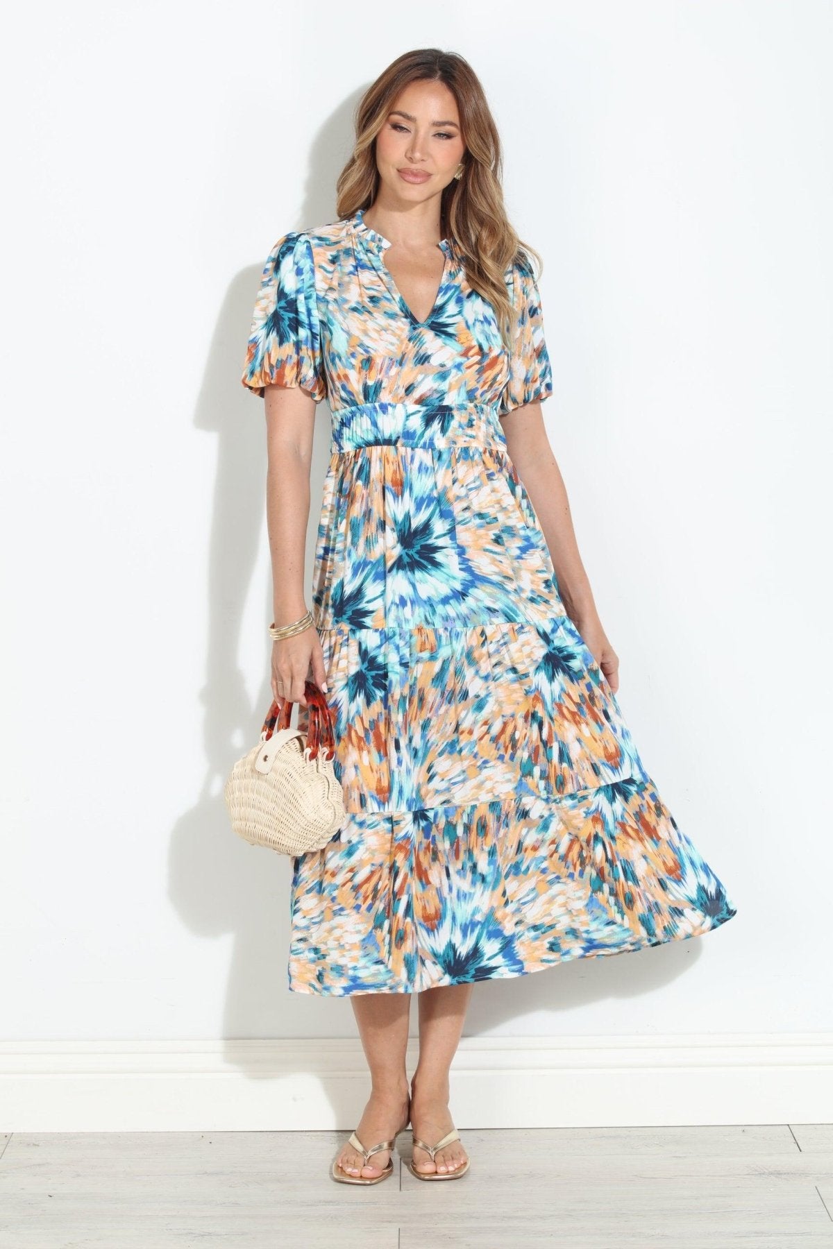Phoebe Tiered Midi Dress