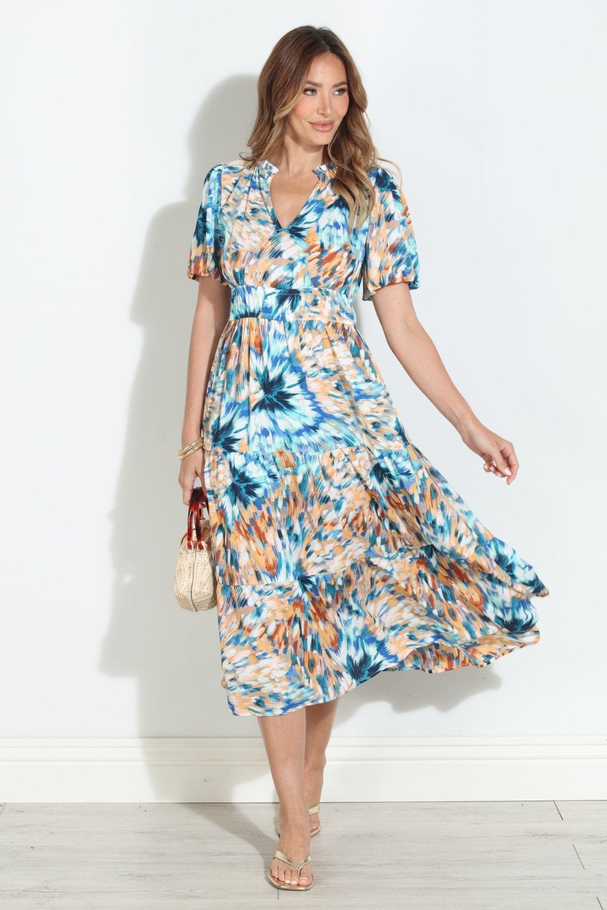 Phoebe Tiered Midi Dress
