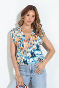 Phoebe Politan Shirred Shoulder Blouse-FINAL SALE