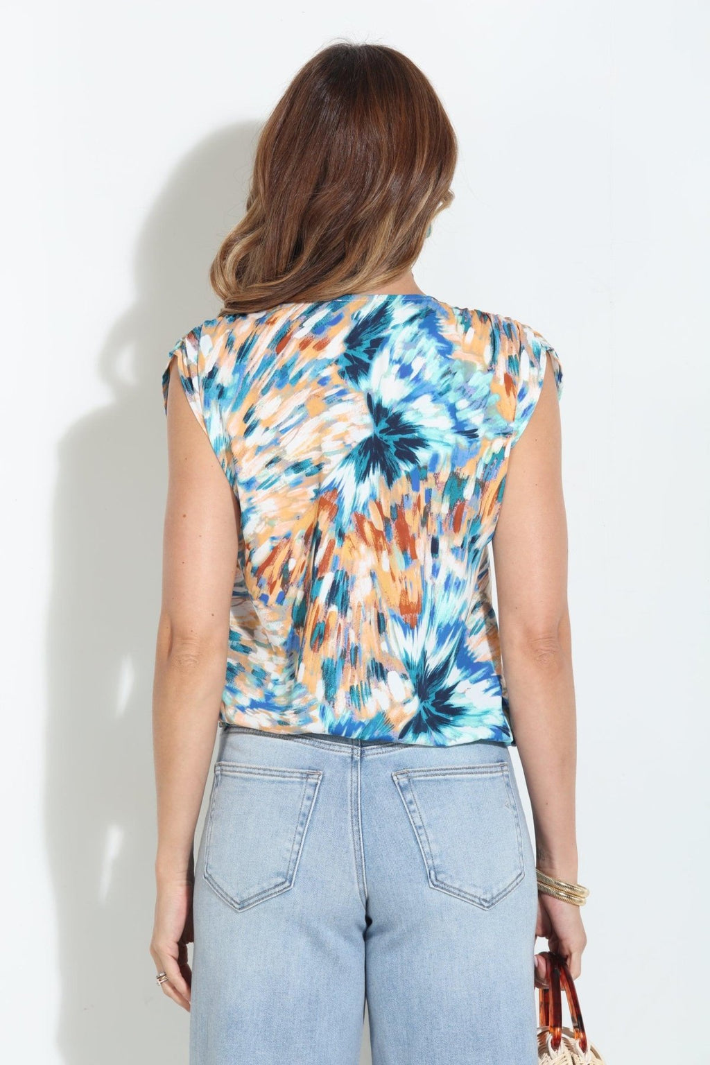 Phoebe Politan Shirred Shoulder Blouse-FINAL SALE