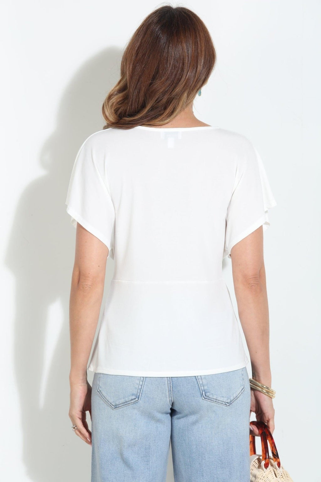 Ivory ITY Stretch Twist Top-FINAL SALE