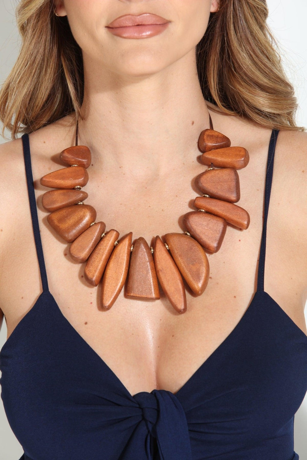 Topanga Wooden Statement Necklace