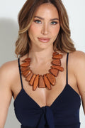 Topanga Wooden Statement Necklace