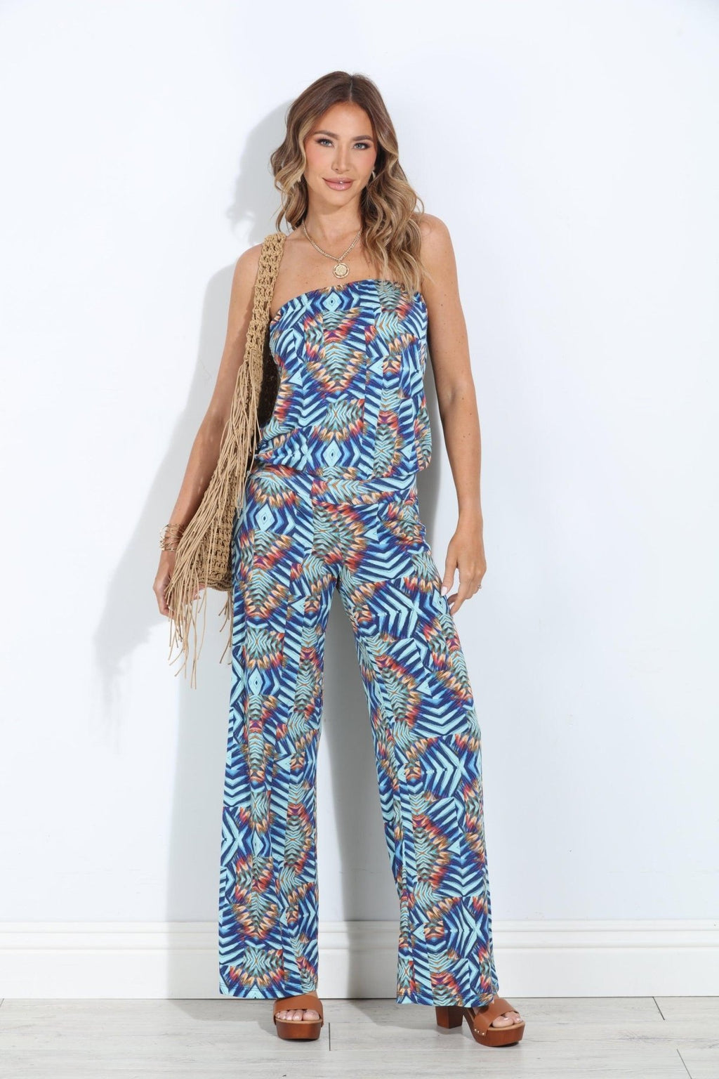 Carlene Strapless Drop Waist Jumpsuit-FINAL SALE