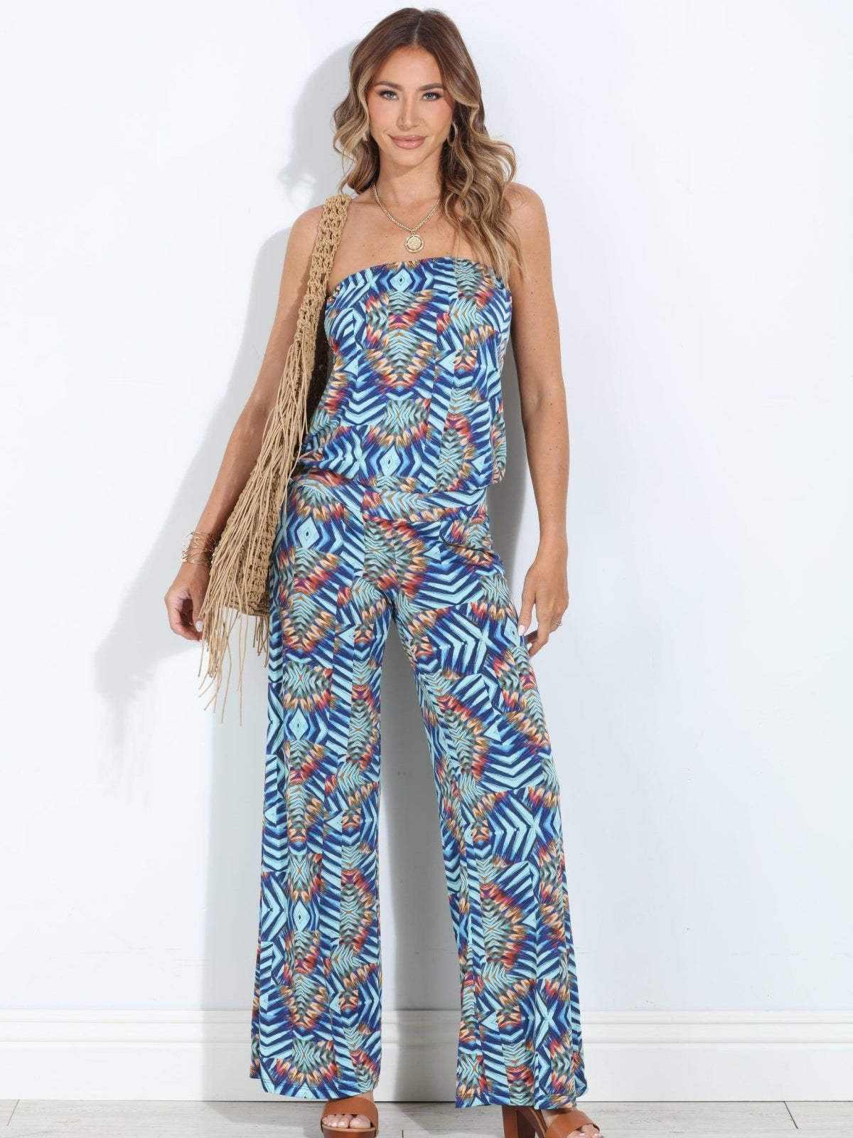 Carlene Strapless Drop Waist Jumpsuit-FINAL SALE