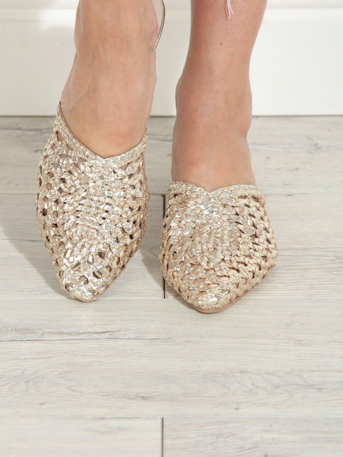 42 Gold Charmed Mules