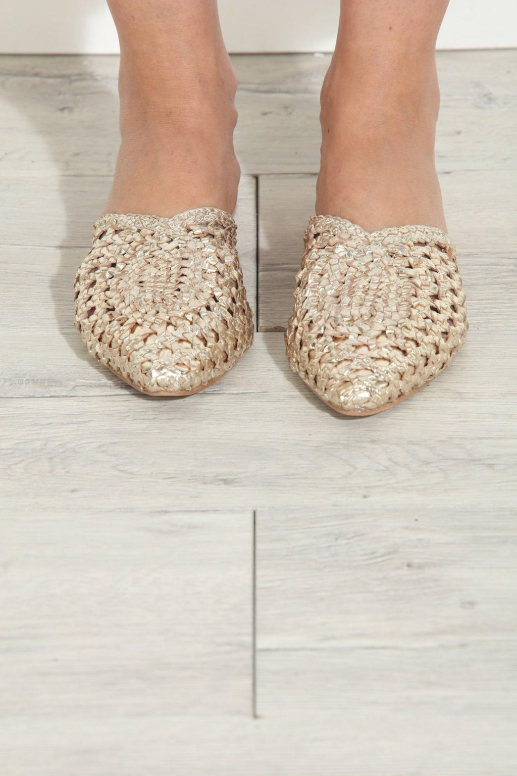 42 Gold Charmed Mules