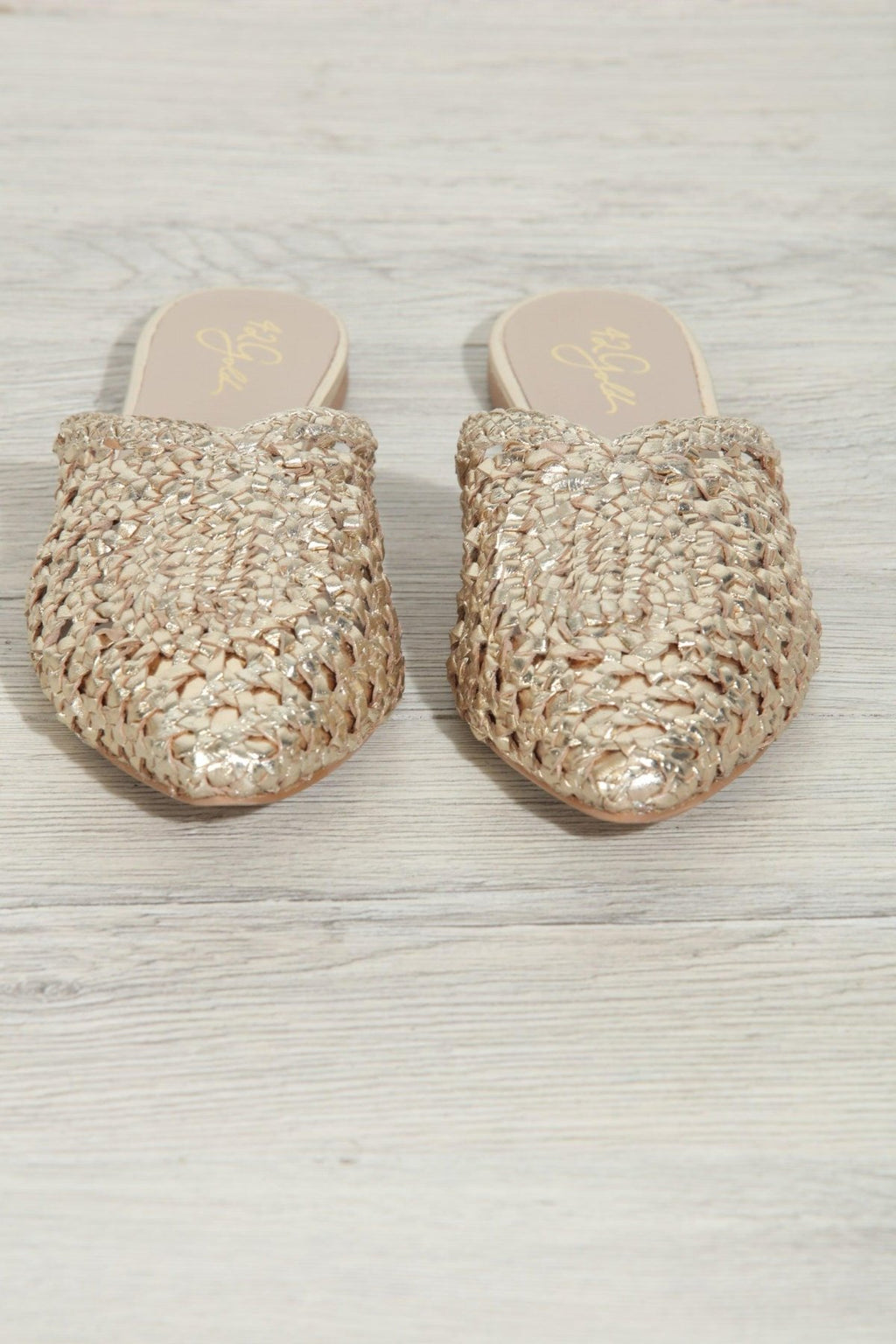 42 Gold Charmed Mules