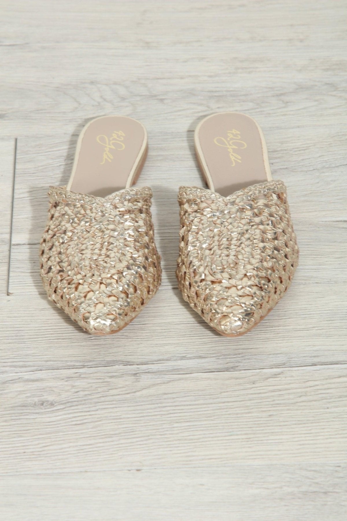 42 Gold Charmed Mules