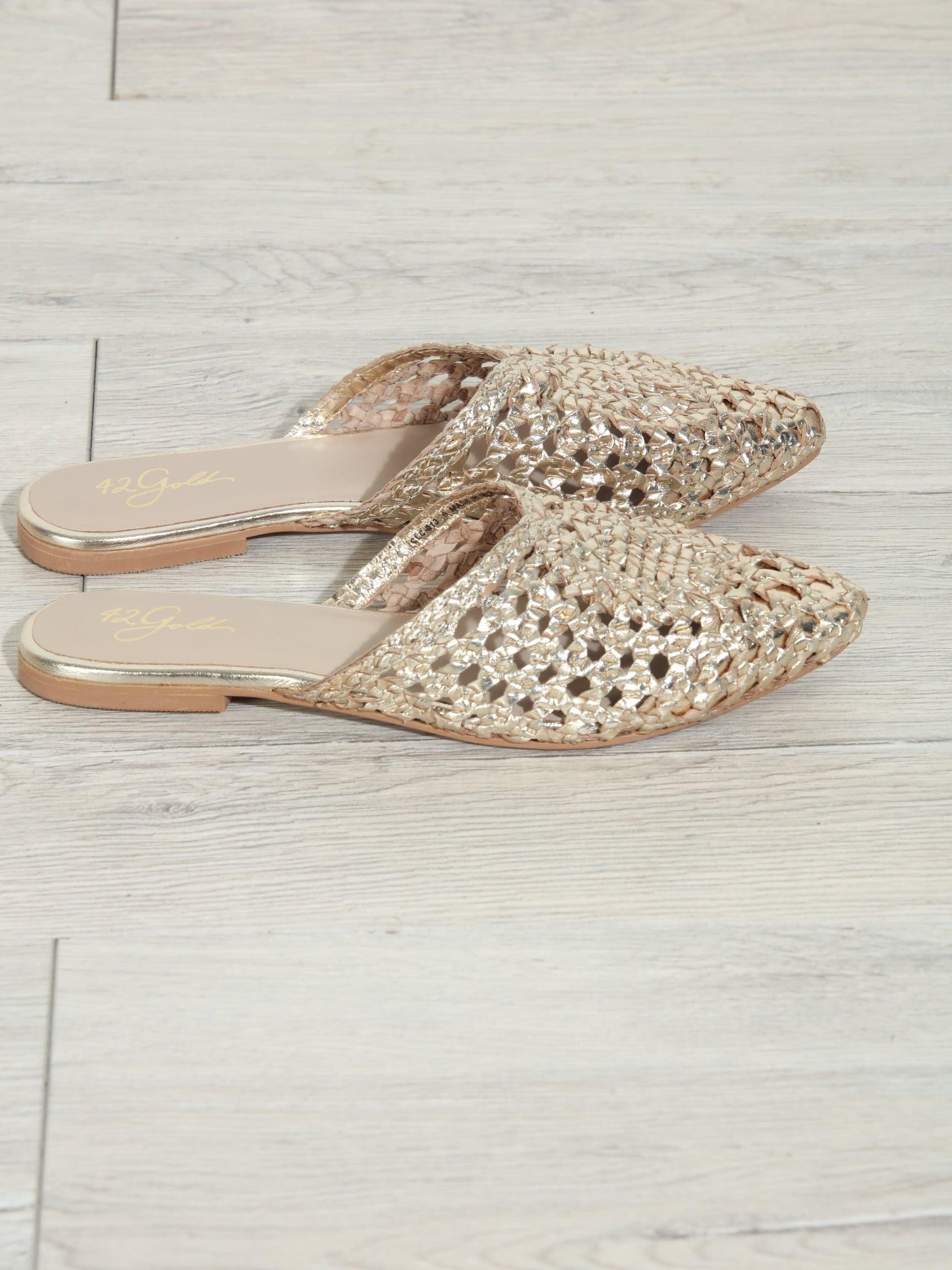 42 Gold Charmed Mules