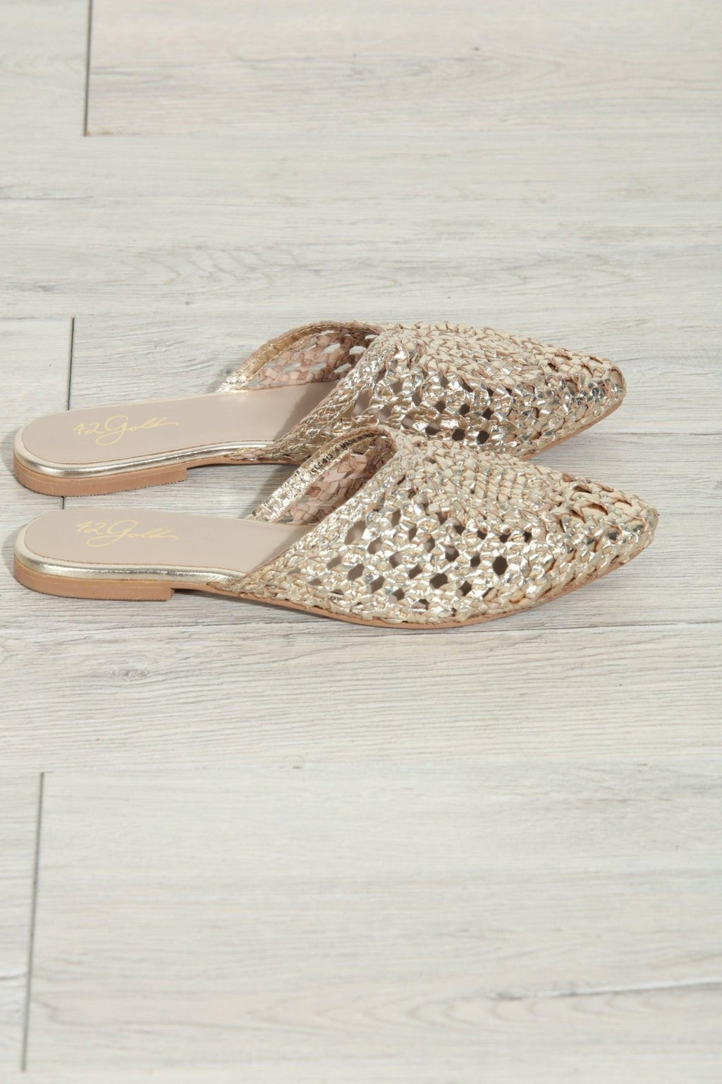 42 Gold Charmed Mules