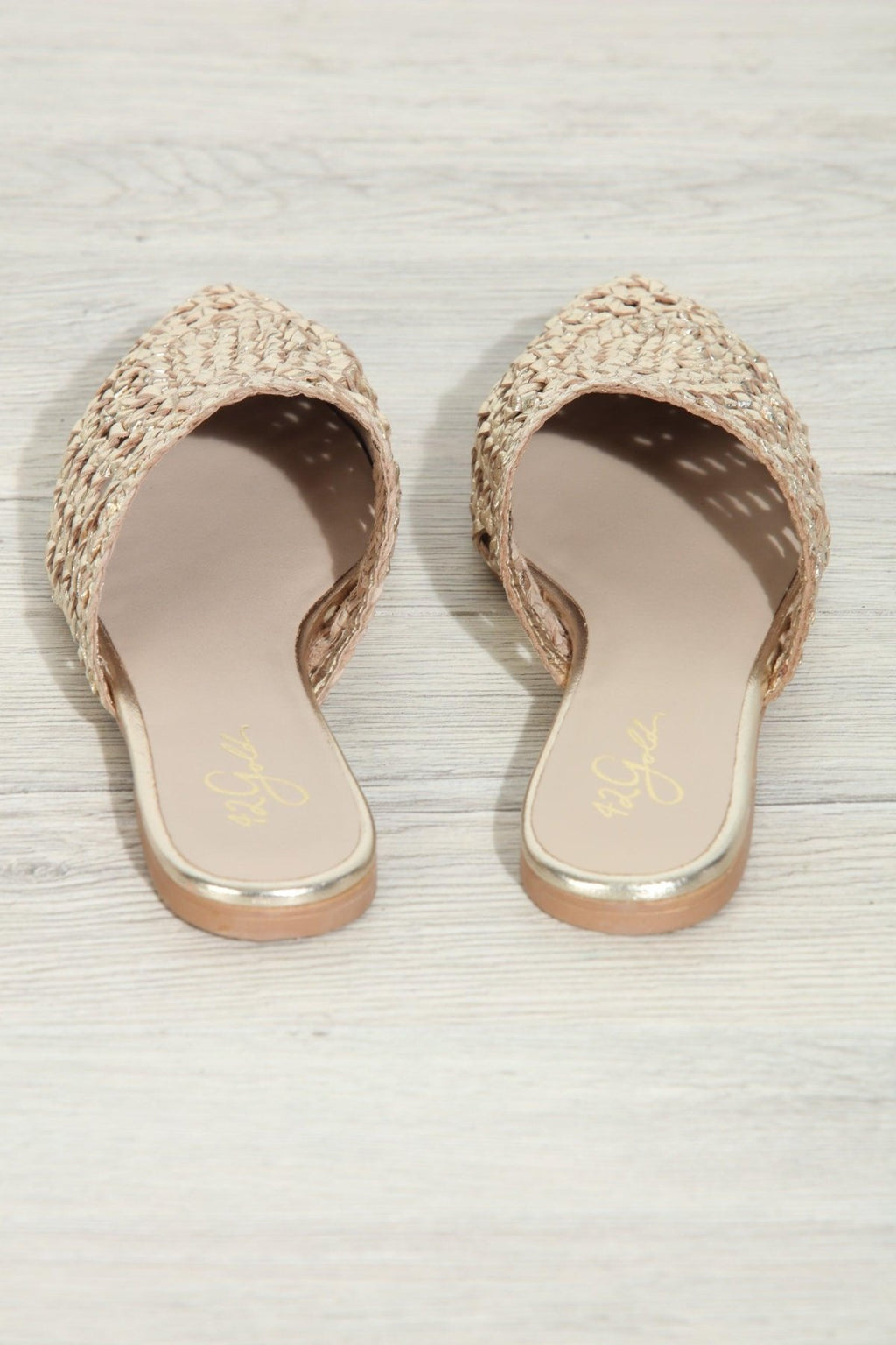 42 Gold Charmed Mules